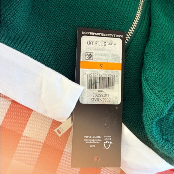 Karl Lagerfeld Green Sweater with Black Details | Size S - Picture 8 of 11